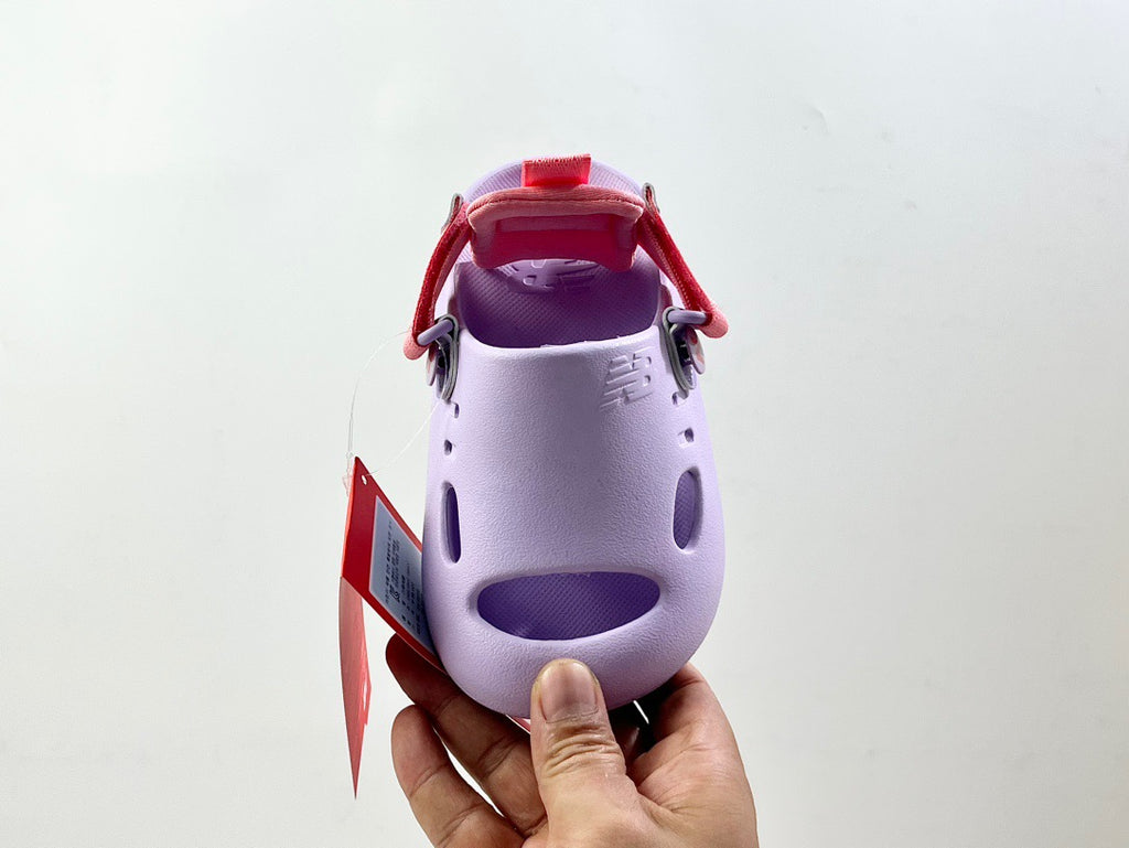 NB hole two-way sandals" purple"