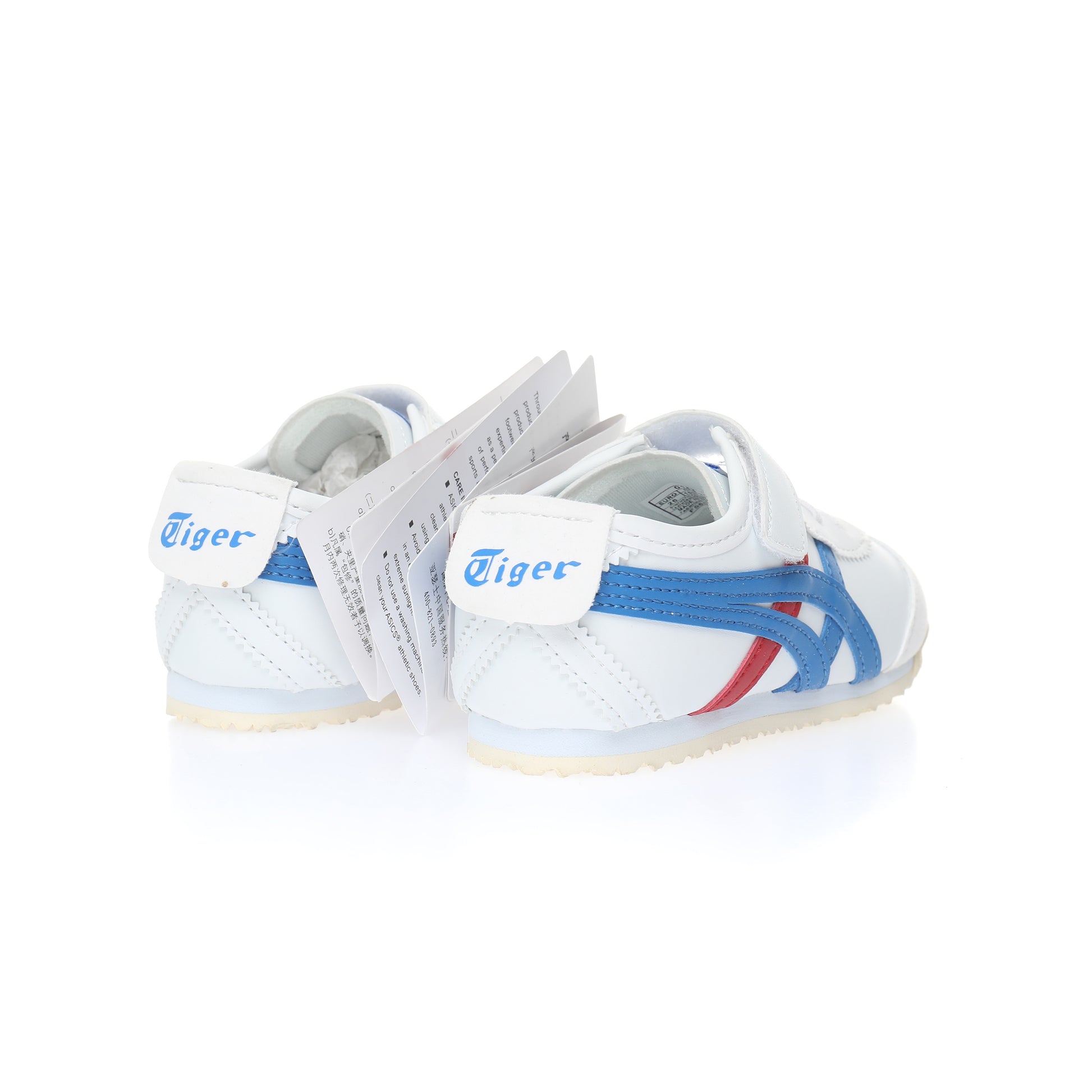 Asics Tiger" white, blue, red"