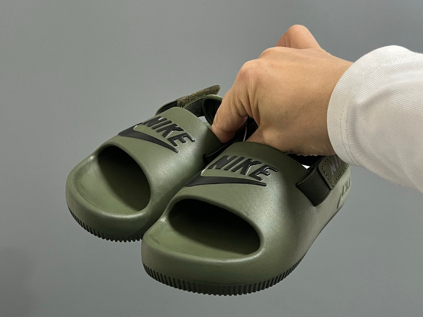 NK new two-way children's sandals" Olive"