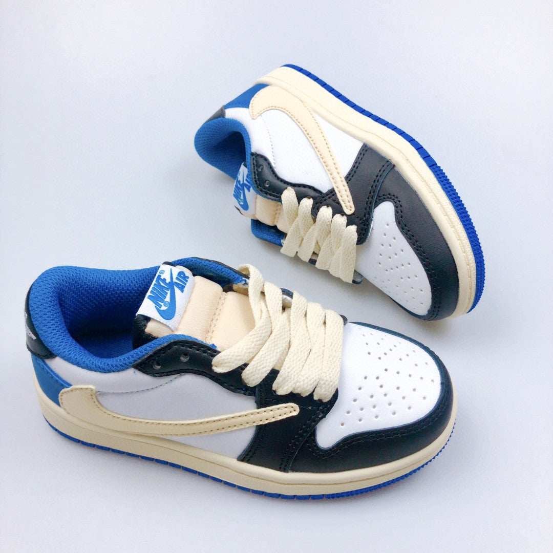 Jordan low-top reverse hook black warrior" white, cream, blue"