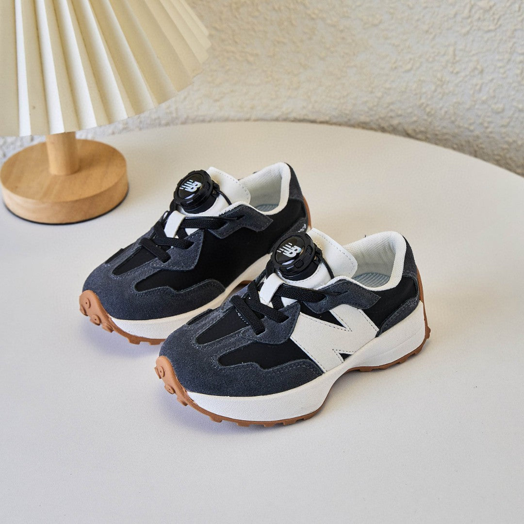 NB327 Rotating Buckle Waffle Gump Children's Shoes" navy"