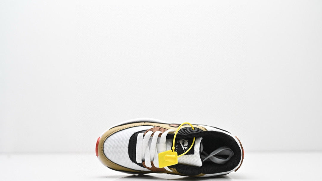 Cushion Children's Shoes " white, & Gold"