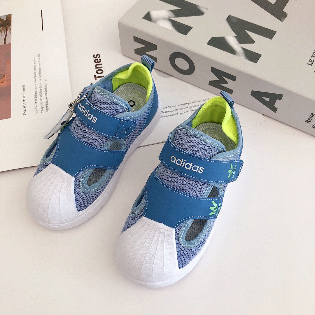Adidas Baotou shell toe Bingdundun" light blue, darker blue"