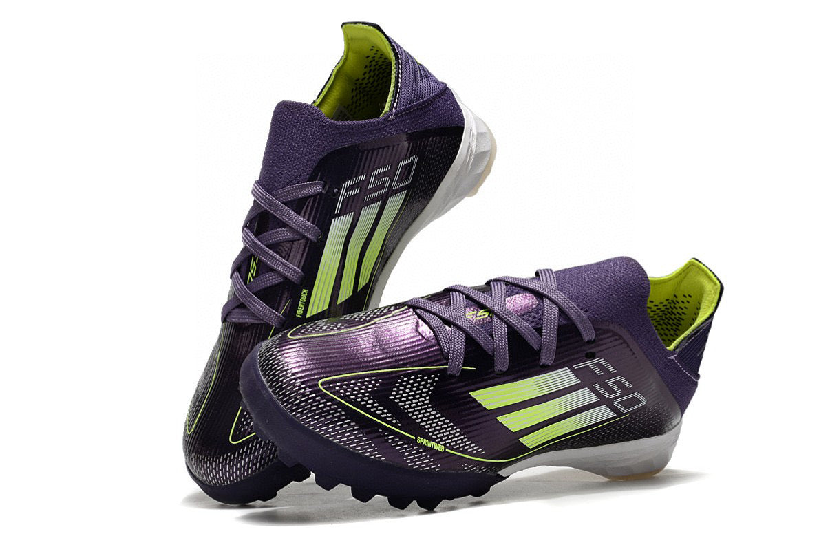 Adidas F50 knitted waterproof football shoes" purple, white"