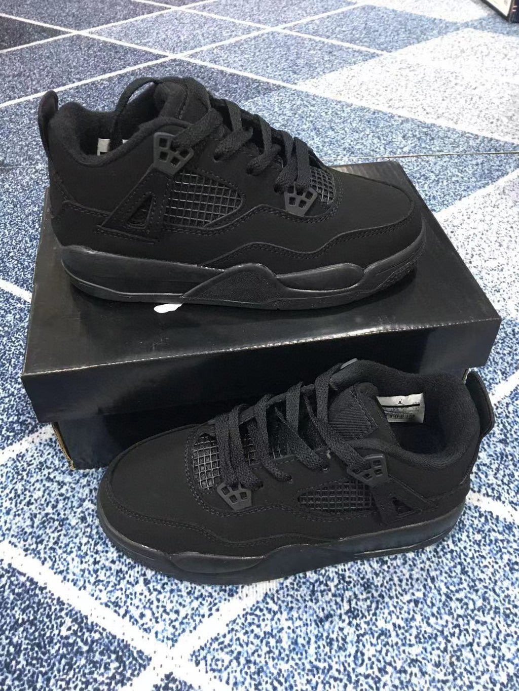 Jordan 4 children's sports shoes" black"