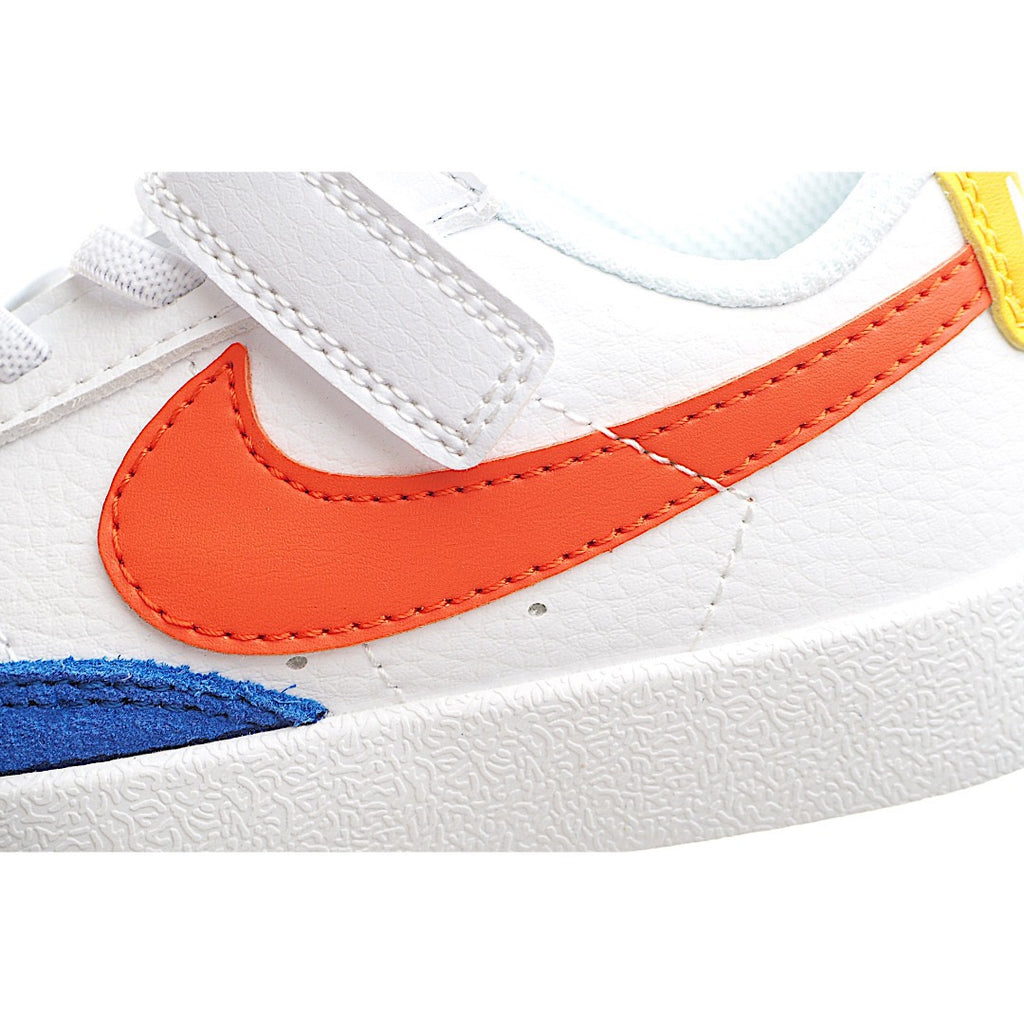 Trail Blazers Velcro Low-Top Kids Sneakers" white, blue, orange"