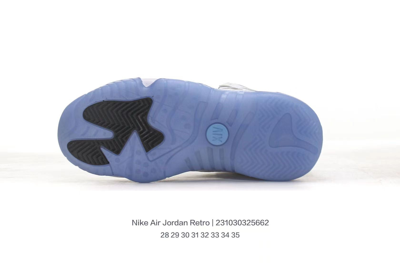 Jordan 612 series" white, light grey, blue"