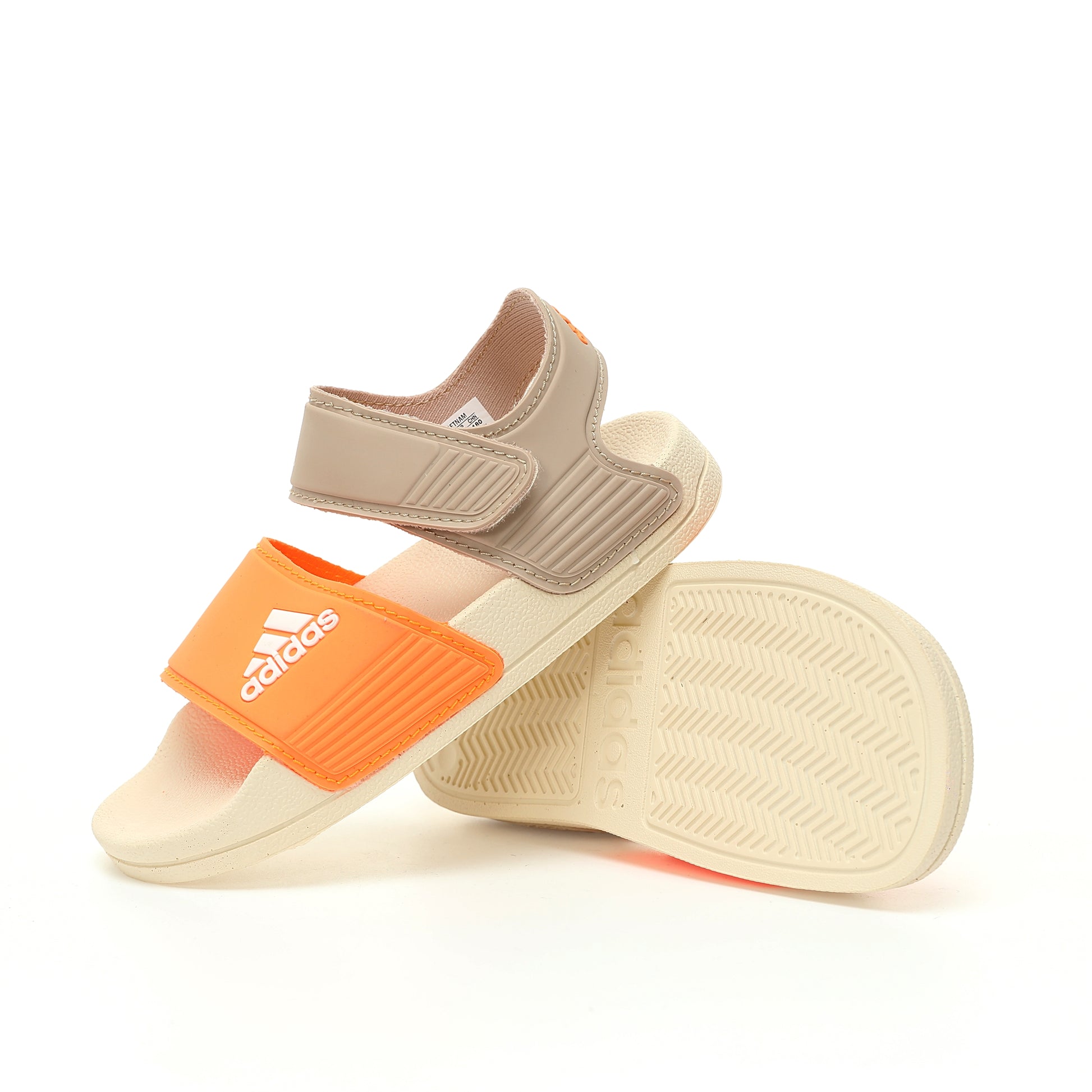 Adidas new open toe "beige, cream, orange"