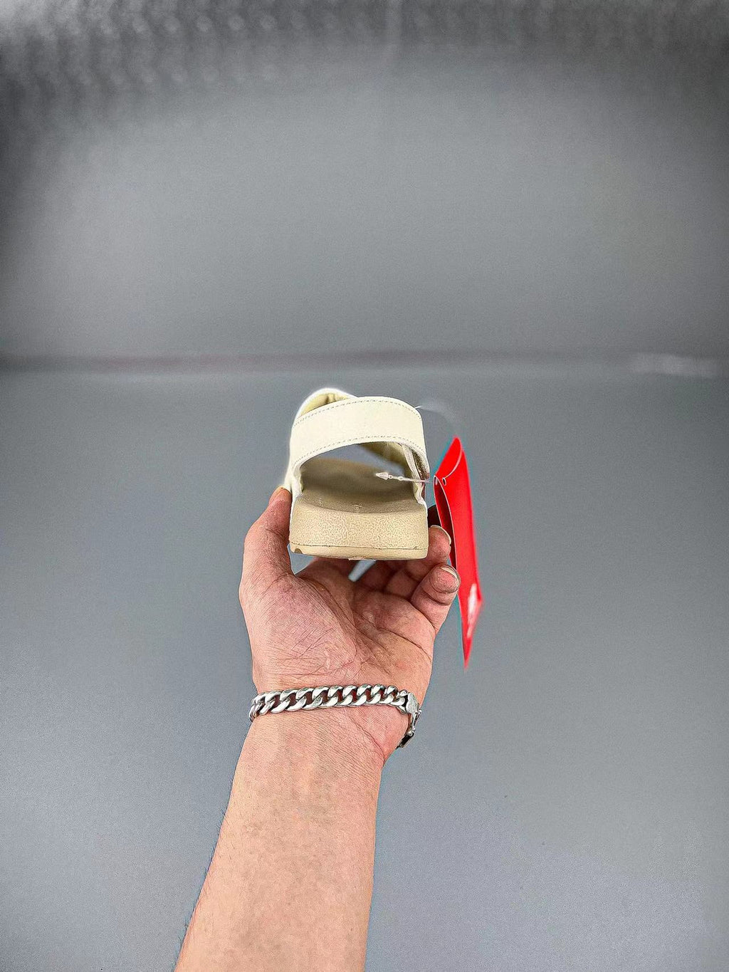 N large breasted sandals" light beige"