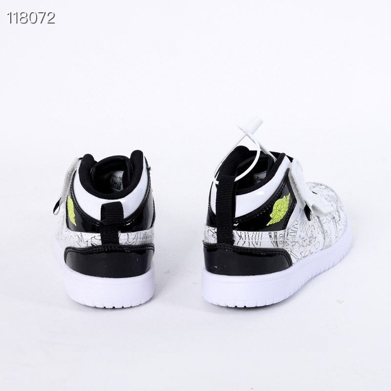 Jordan high top elastic band" white, black"