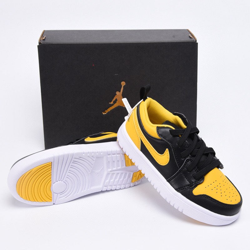 Joe 1 magic buckle children's shoes" black, yellow"