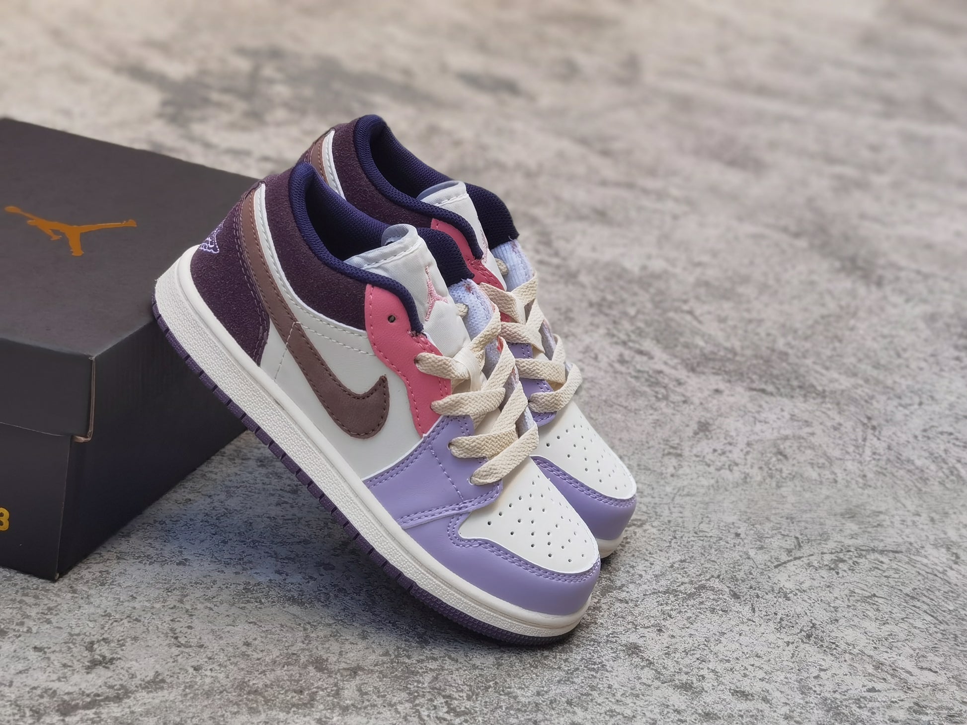 Joe 1 Low Top" purple, brown, pink"
