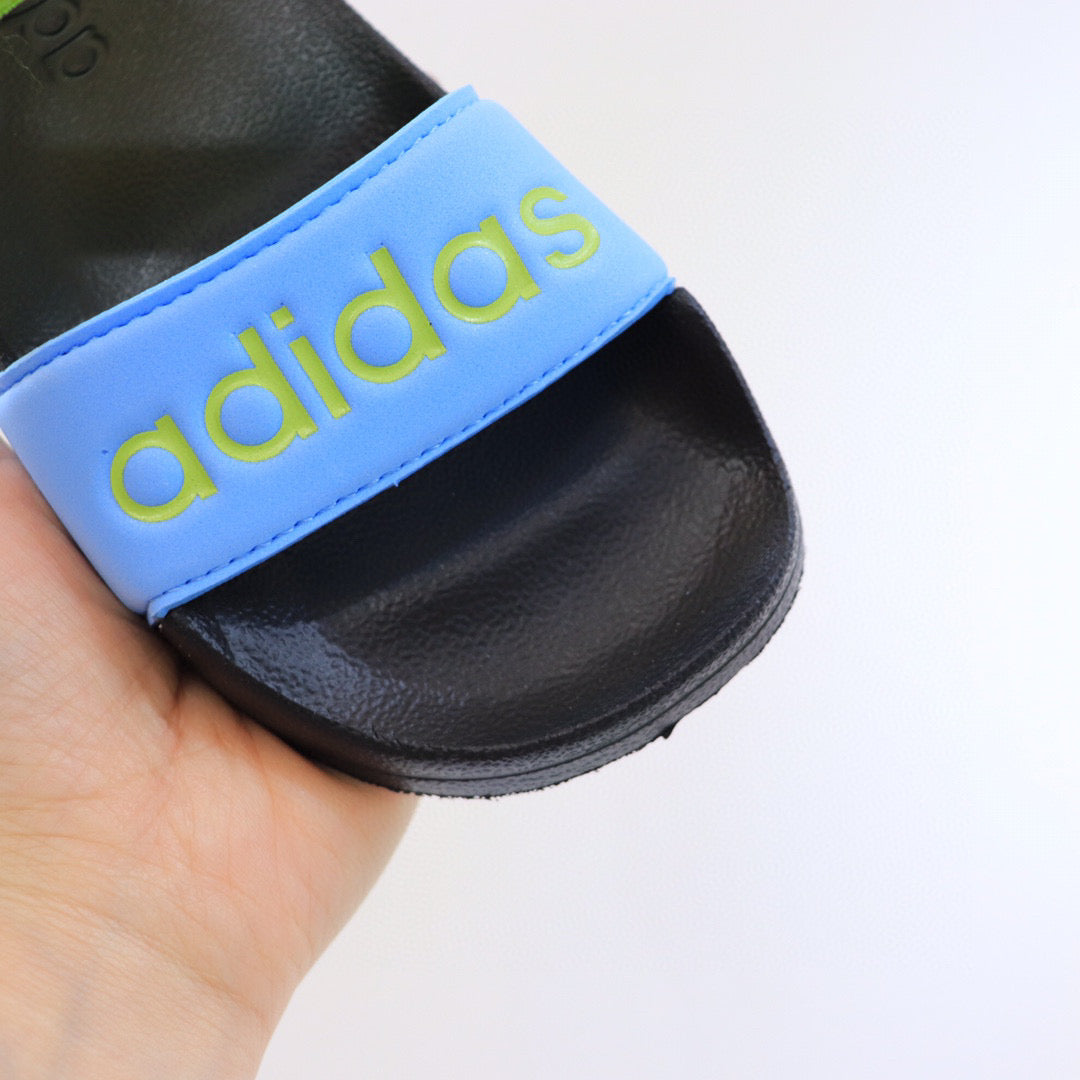 Adidas Candy Velcro Sandals" black, green, blue"