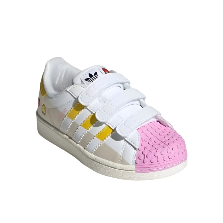 Adidas classic shell toe children's shoes" white, pink"
