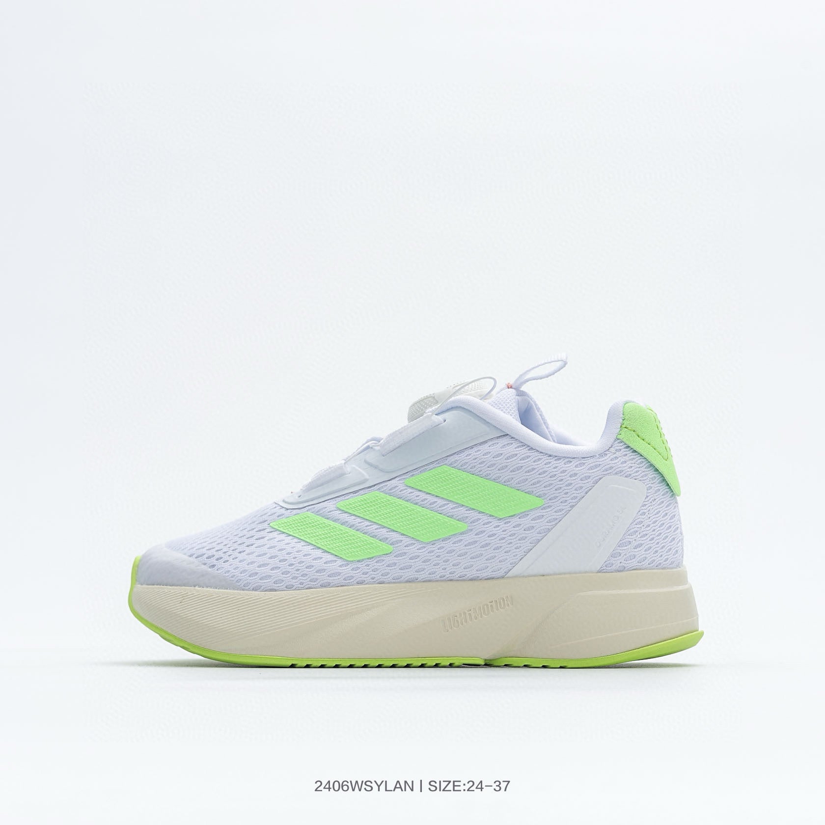 Adidas training running shoes " white, & green"