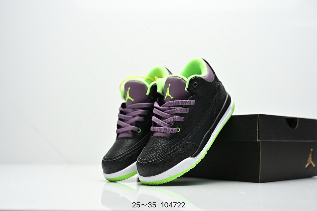 Joe 3"black, purple, yellow"