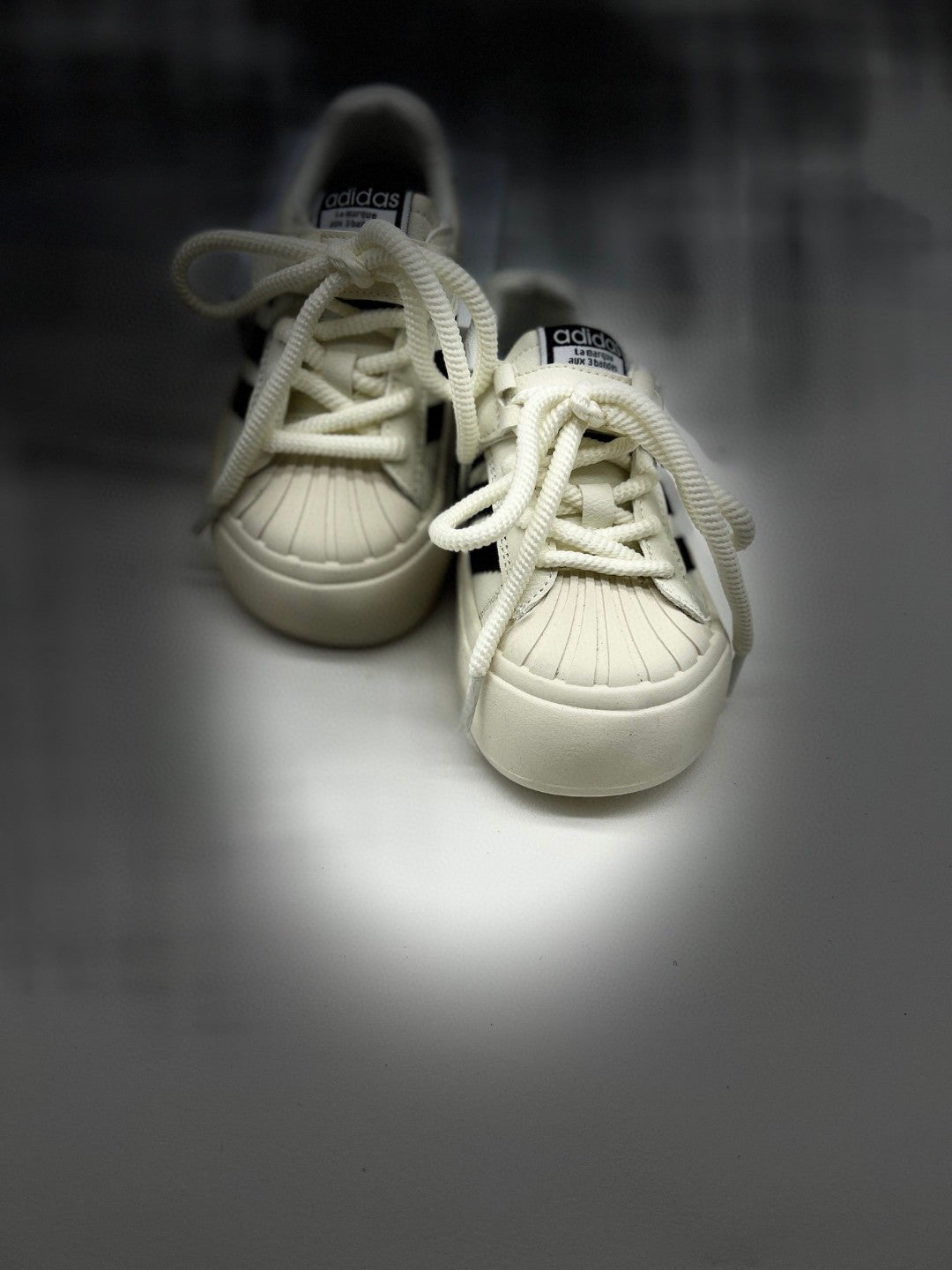 Adidas cute shell toe spring soft bottom sneakers " white"