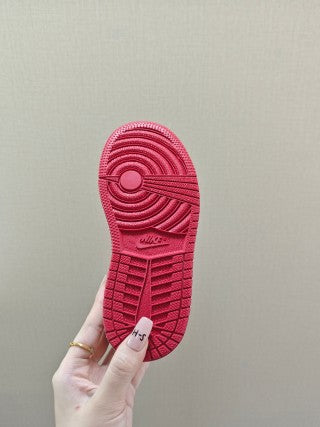 Qiao Yizhuan G version low-top children's lace-up sports shoes" black, red"