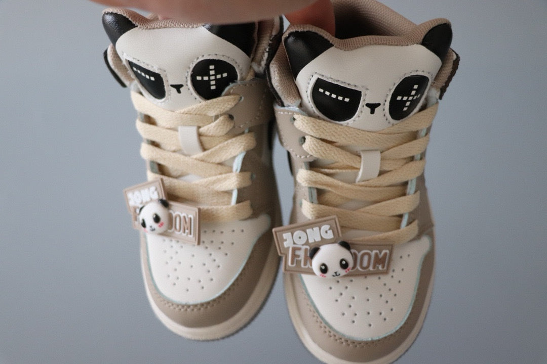 AJ Jordan Panda Light Shoes" beige, dark brown"