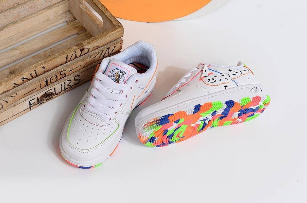 Air Force low-top lace-up sneakers" white"