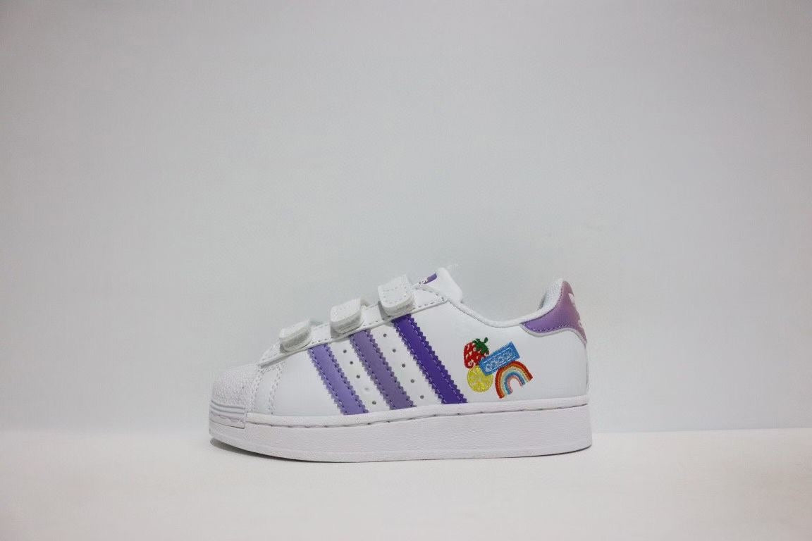 Adidas LEGO joint shell toe children's shoes" white, purple"