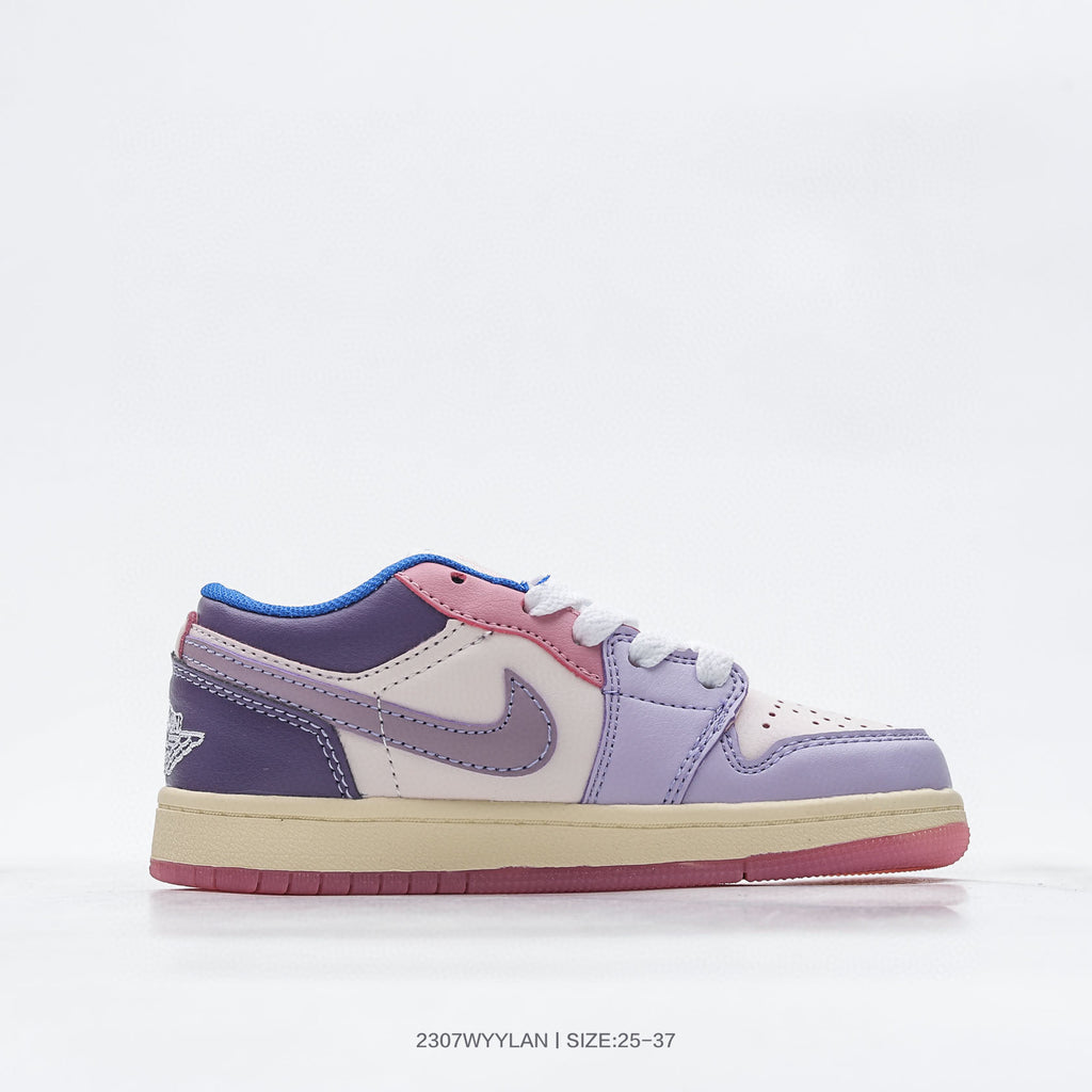 Joe 1 low-top hook series children's shoes" light and dark purple, Cream "