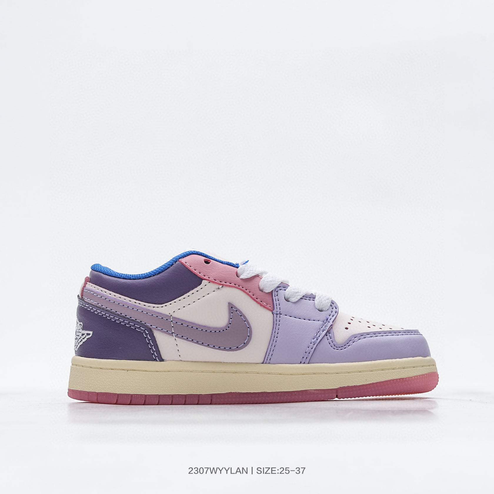 Joe 1 low-top hook series children's shoes" light and dark purple, Cream "