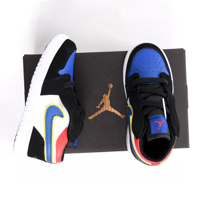 Jordan low top elastic band" white, black, blue"
