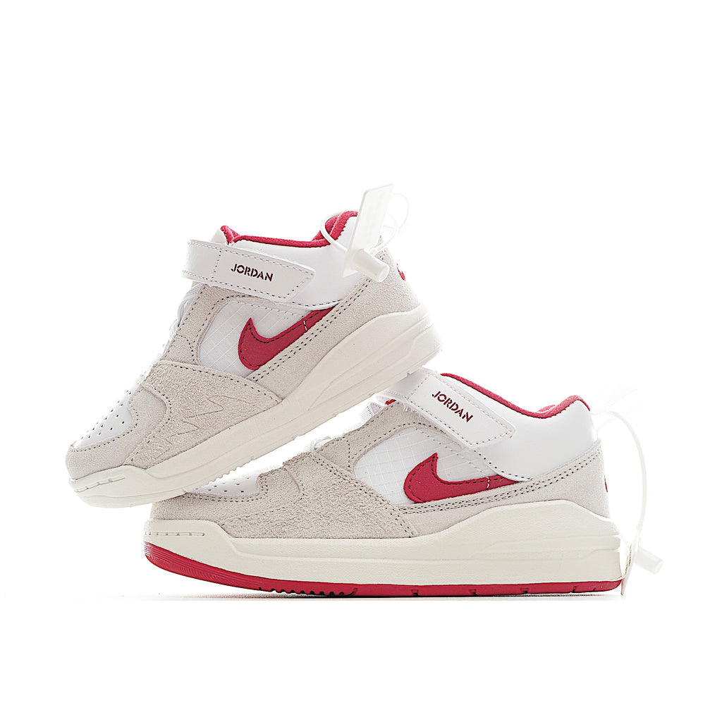 NK Jordan 90 children's casual shoes" light gray, red"