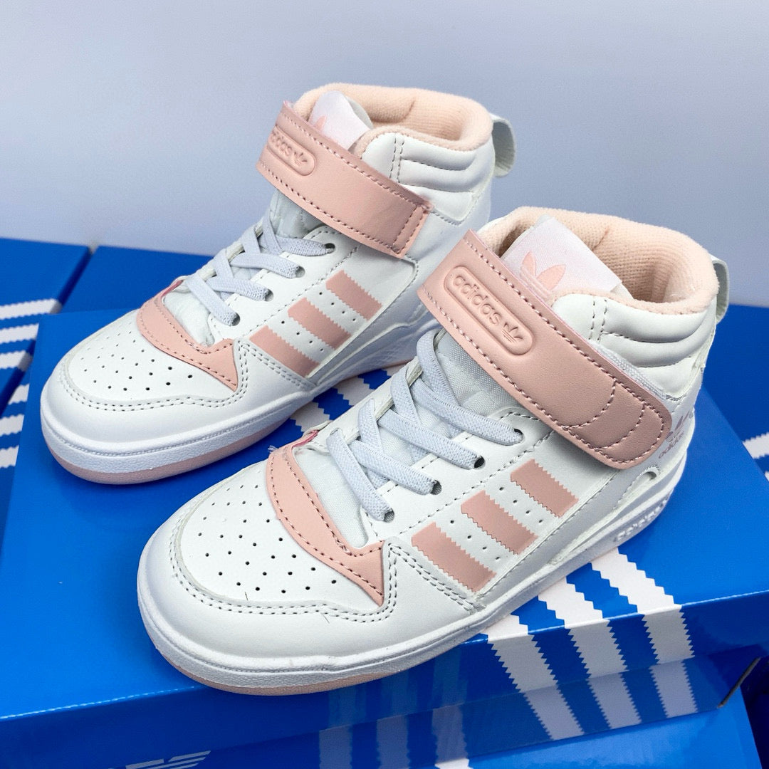 Adidas 84 high-top children's shoes" white, pink"