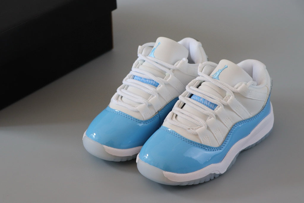 Joe 11 low-top children's shoes" white, sky blue"