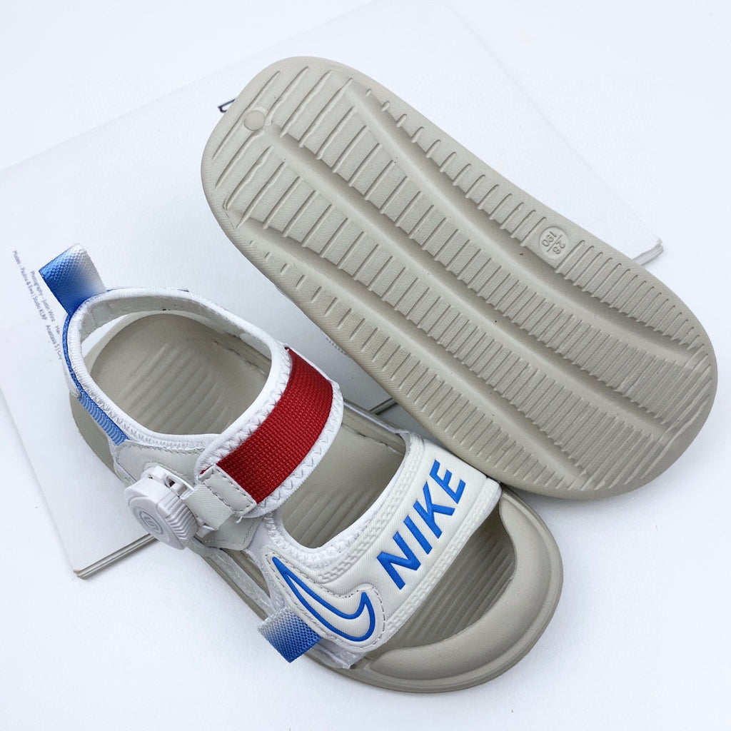 Nike Twist Lock Closed Toe Sandals" white, gray"