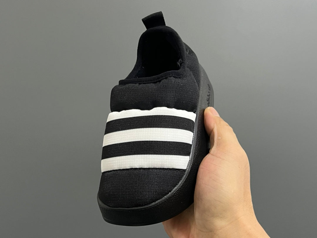 Adidas Bread Children's Slip-On Cotton Shoes" black"