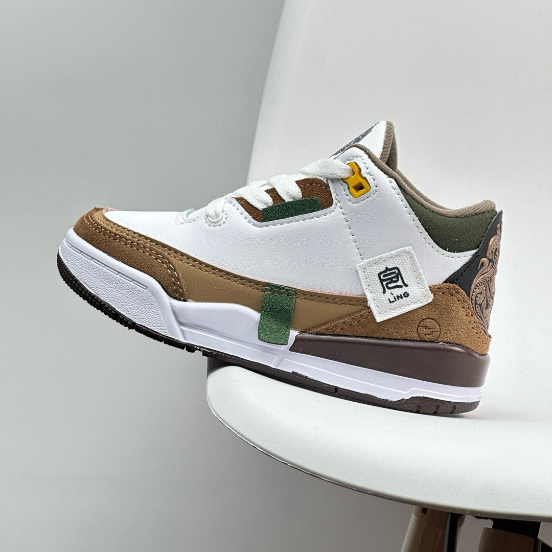 Jordan 3 children's shoes" white, brown"
