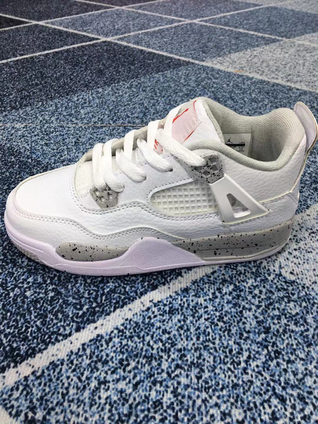 Jordan 4 children's sports shoes" white"