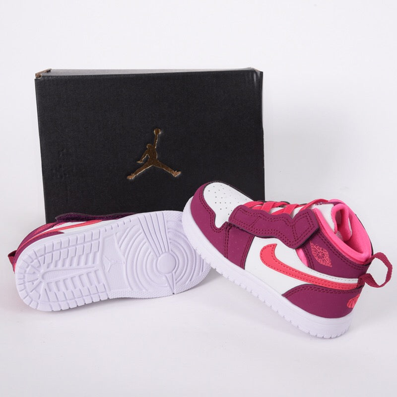 Jordan high top elastic band" white, deep purple"