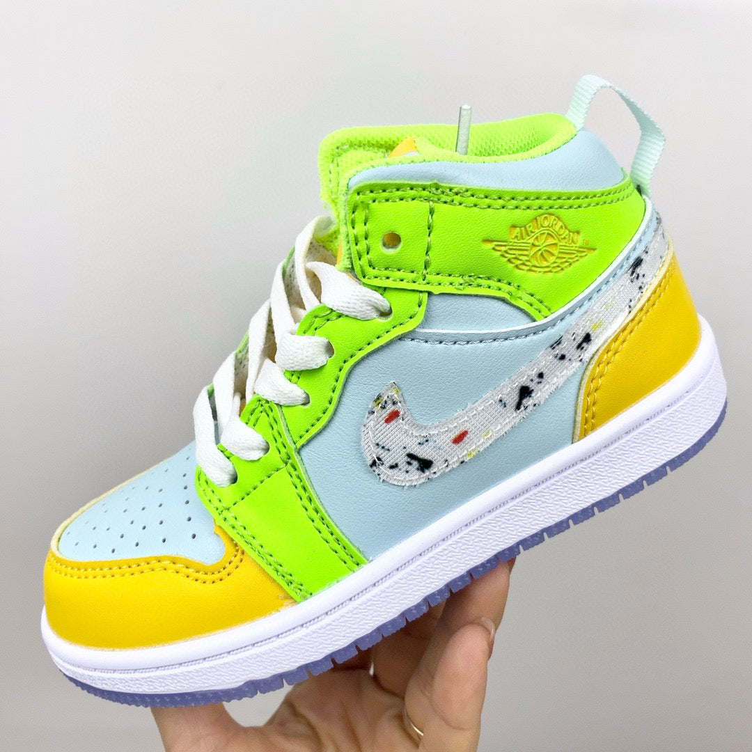 Joe 1 new color children's shoes" green ,blue, yellow"
