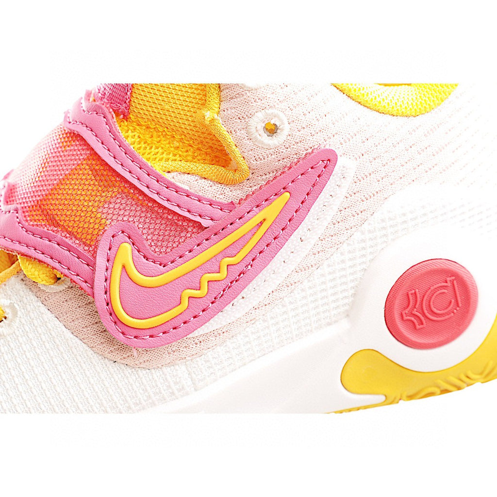 KD 5 basketball shoes" white, yellow, pink"