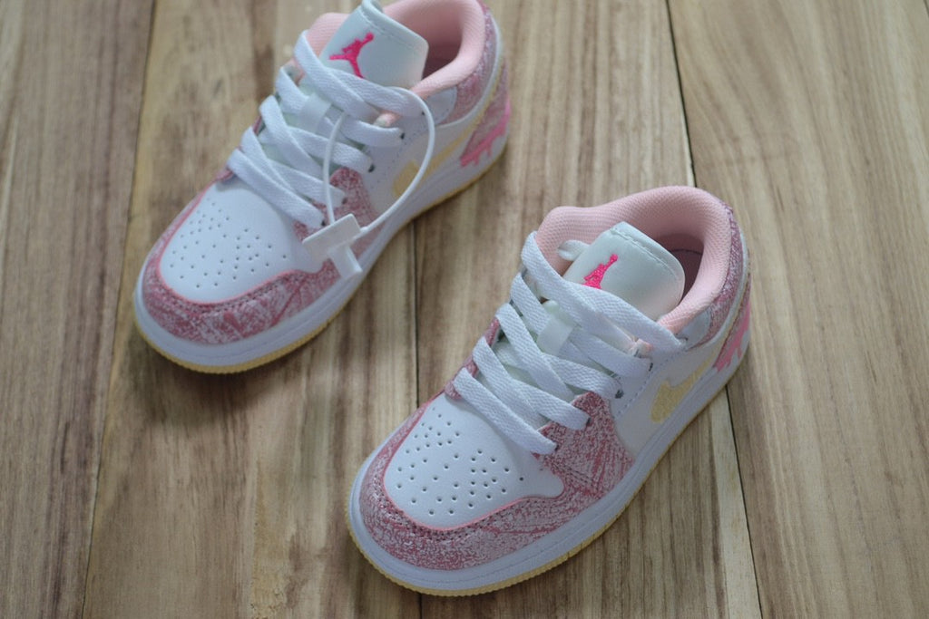 Qiaoyi low-top shoelaces" white, pink"