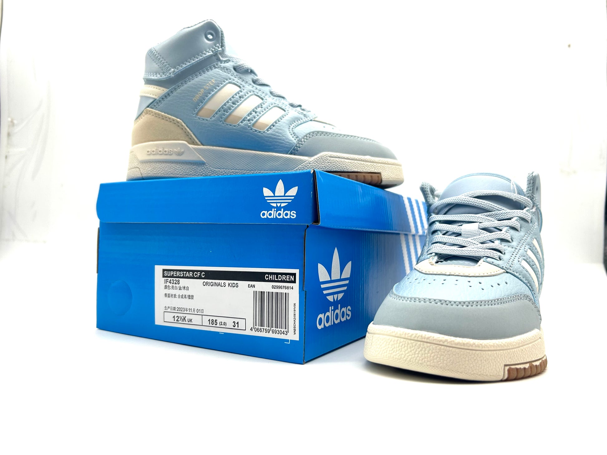 Adidas Trefoil Retro Basketball Shoes" sky blue"