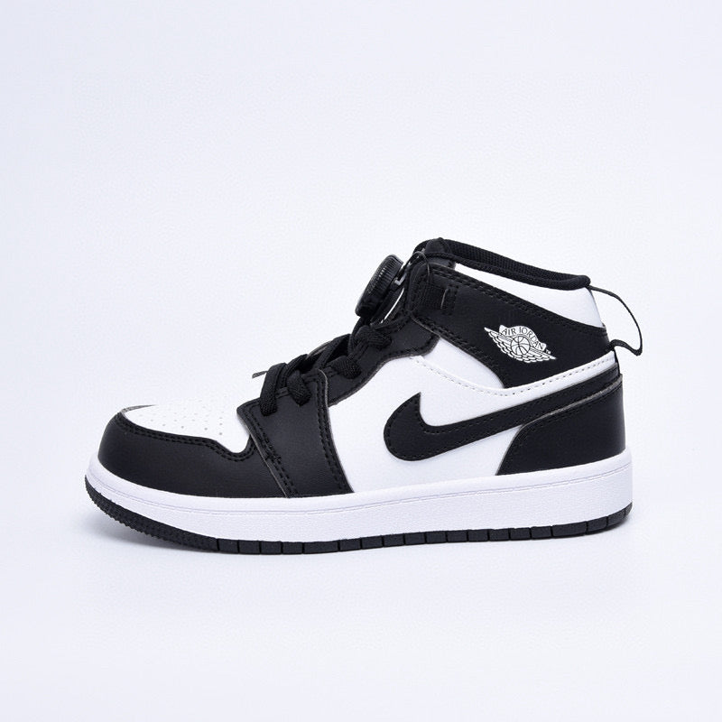 Joe 1 rotating button high top children's shoes" black, white"