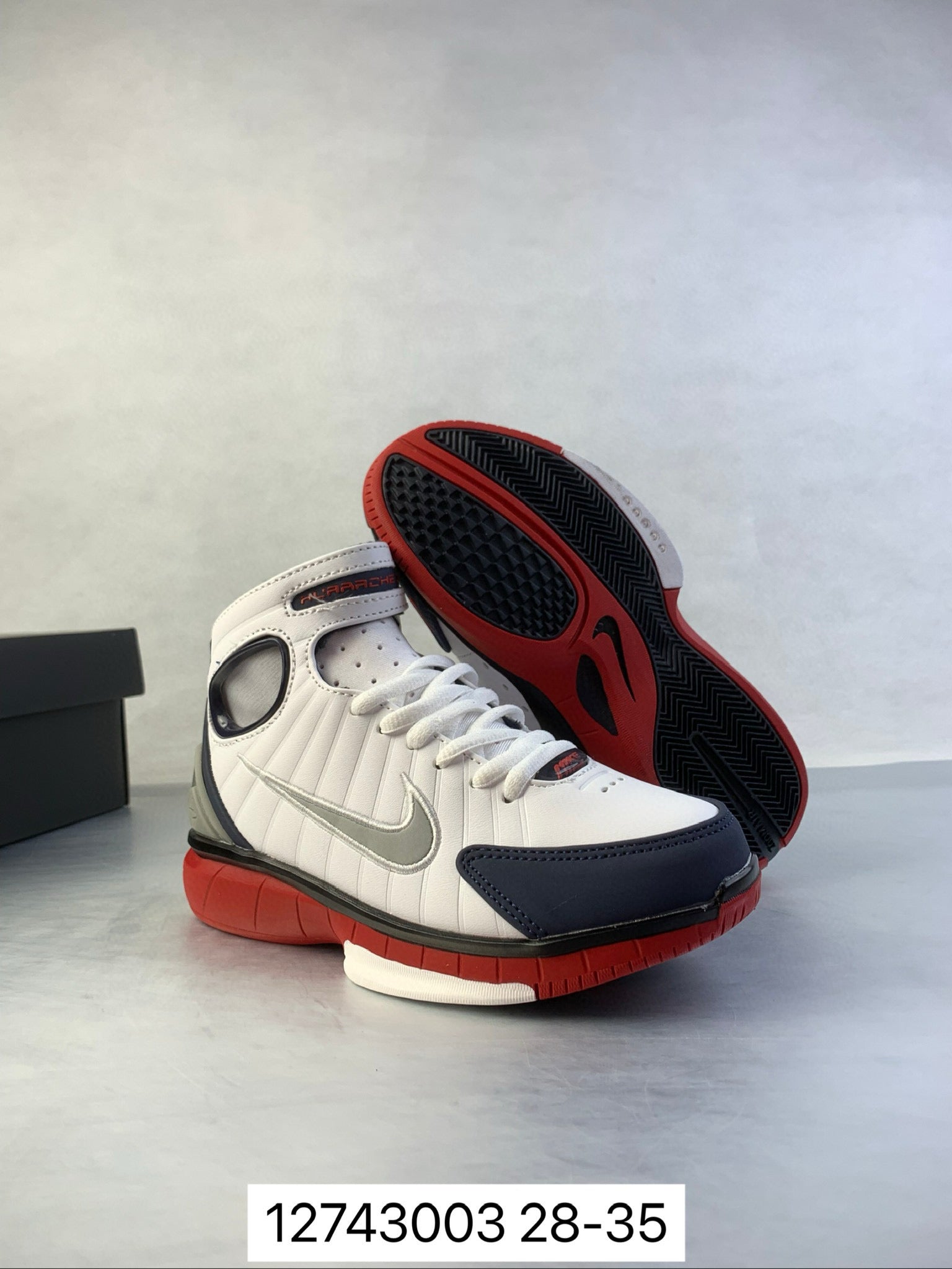 Nike Air Zoom 2K4 basketball shoes " white, red"