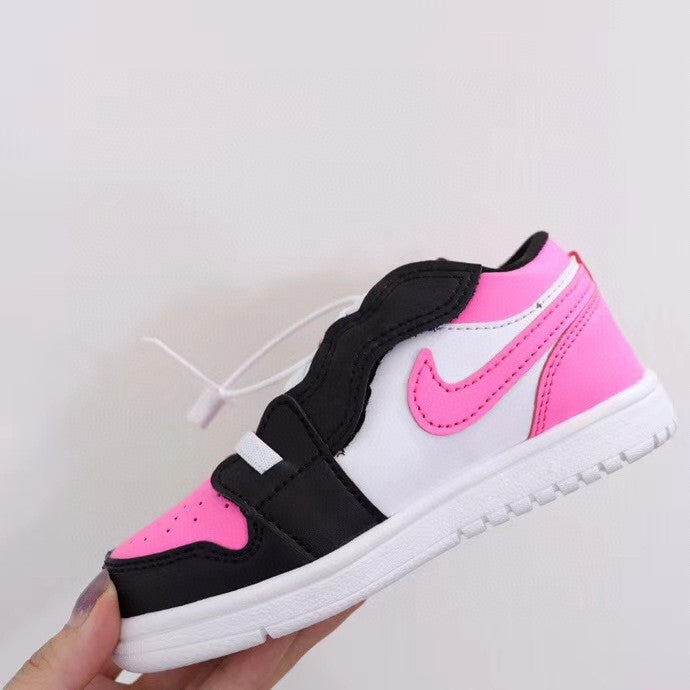 Jordan low top elastic band" white, black, pink"