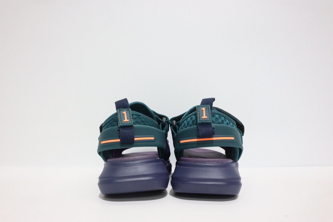 Adidas three velcro sandals "black, green, purple"