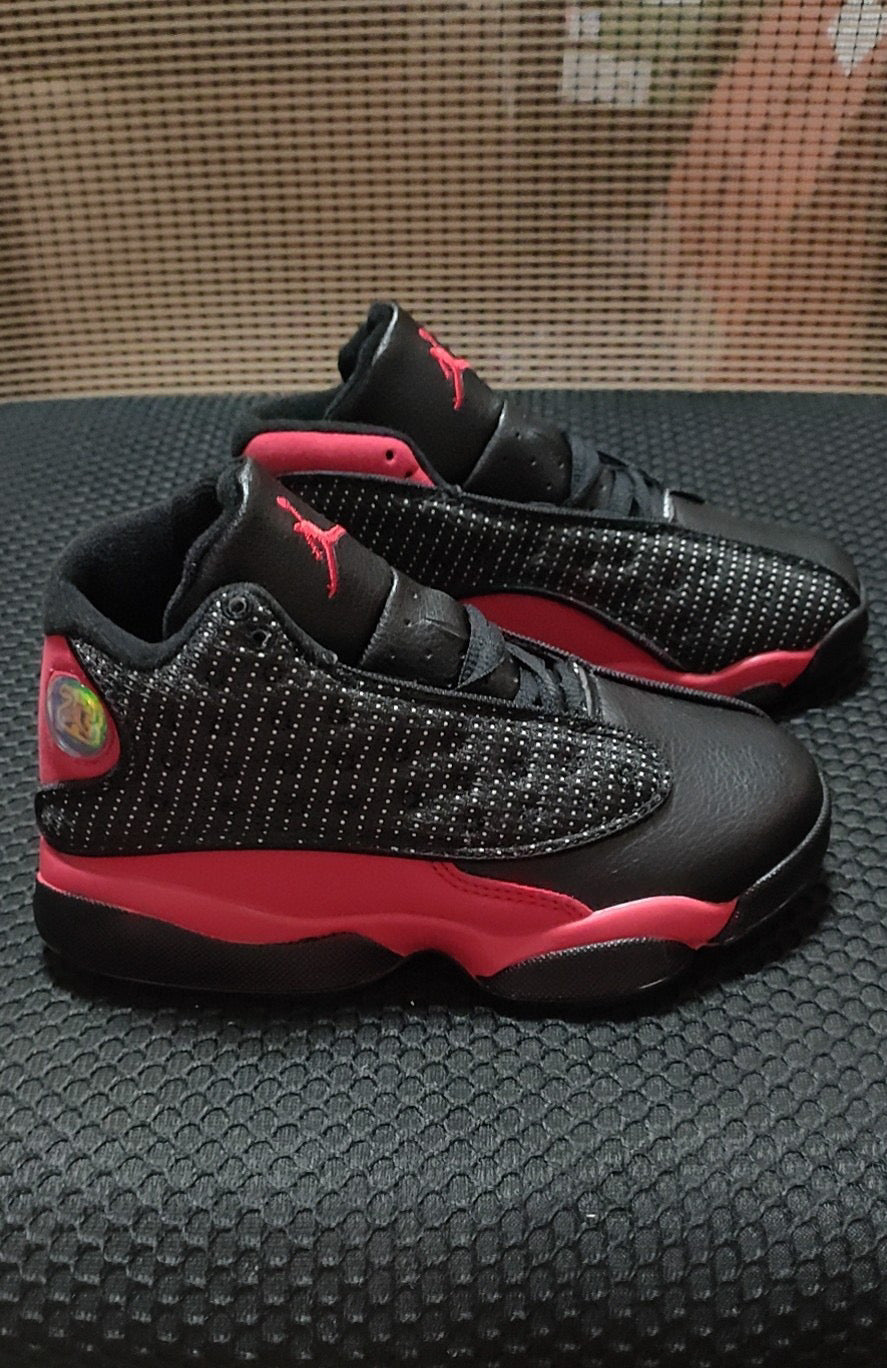 Joe 13 high top children's shoes" black, red'