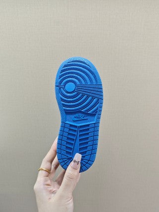 Qiao Yizhuan G version low-top children's lace-up sports shoes" black, white, blue"