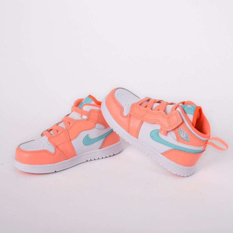 Jordan high top elastic band" white, Orange"