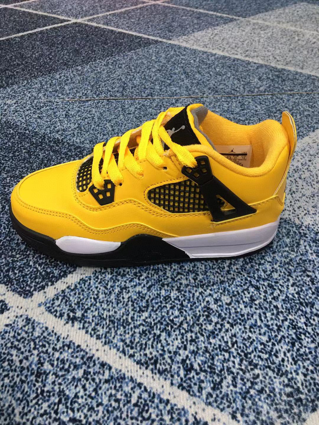 Jordan 4 children's sports shoes" Yellow"