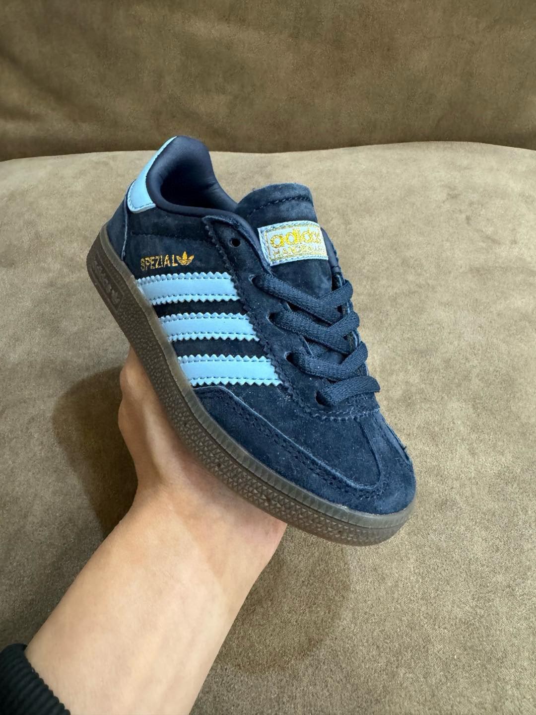 Adidas training 3 generation pig leather children's shoes" dark blue"