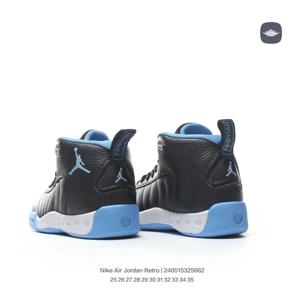 Jordan Retro-combat basketball shoes " black, blue"